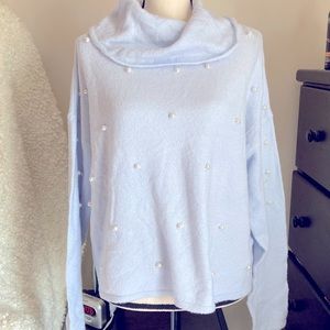 Bongo Cowl neck Sweater with pearls